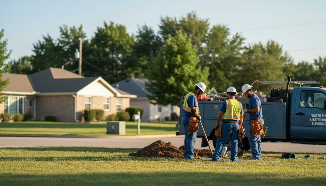 Residential water line and bathroom plumbing service in Terre Haute, IN